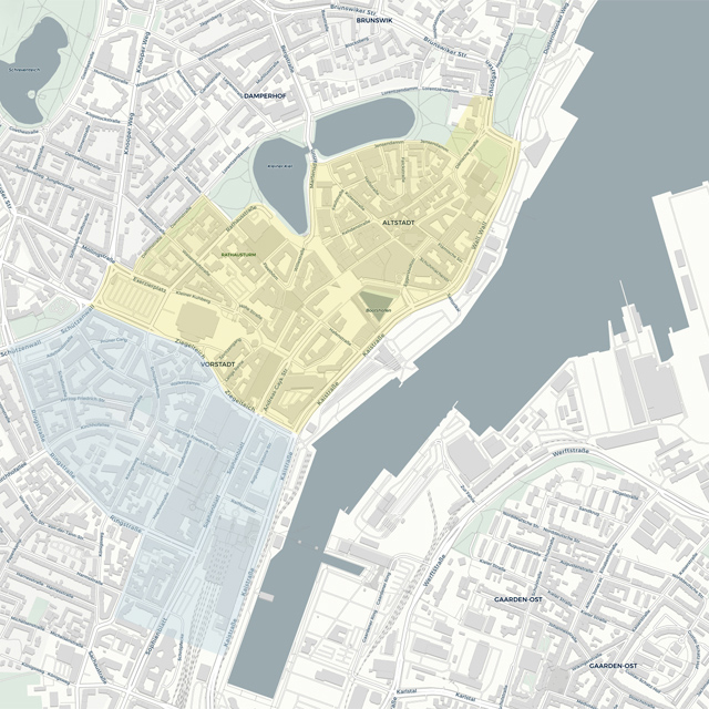 Karte der Kieler Innenstadt